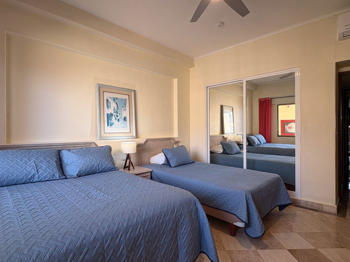 Bedroom 2 with double and single bed