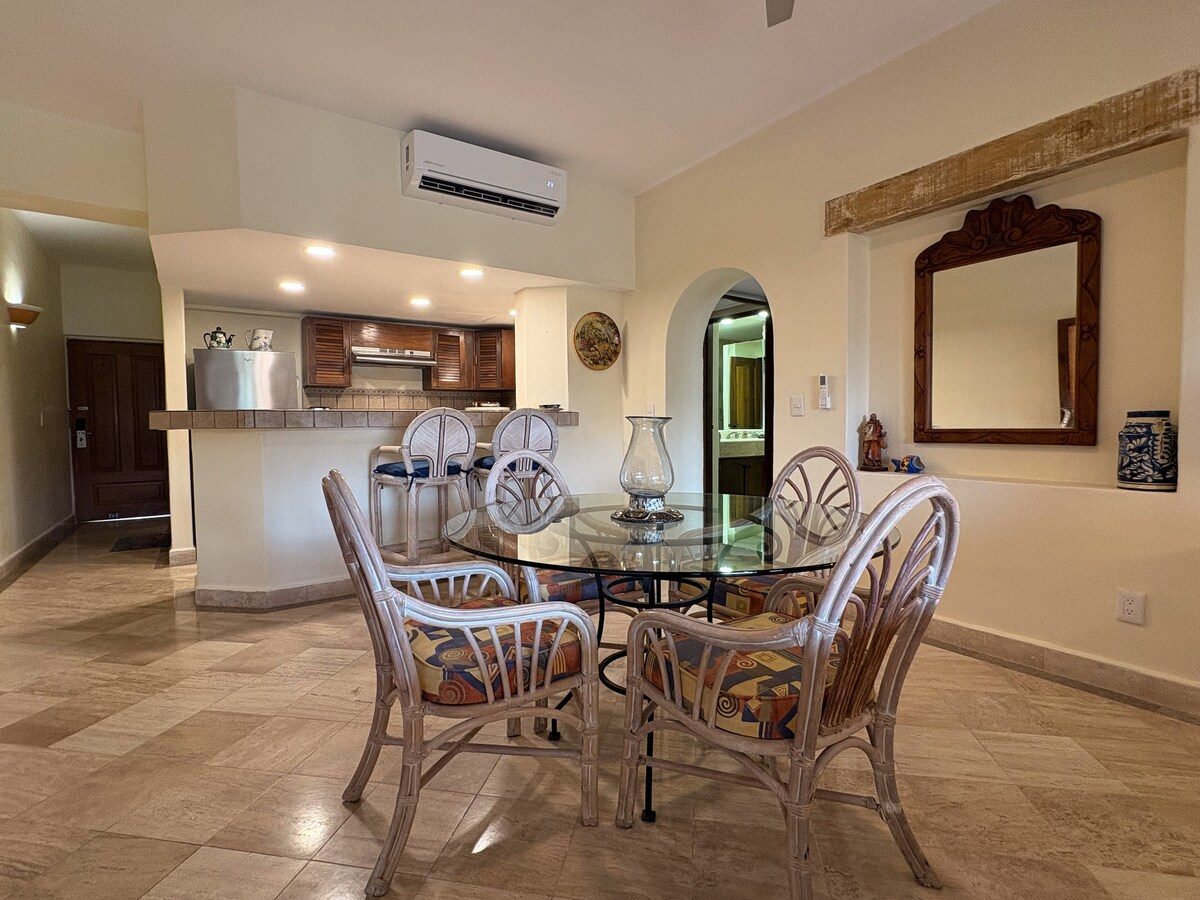 Dining area and kitchen